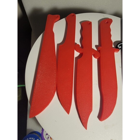 3D Printed Horror Movie Knife Set 4 (Plastic) - Picture 5 of 7